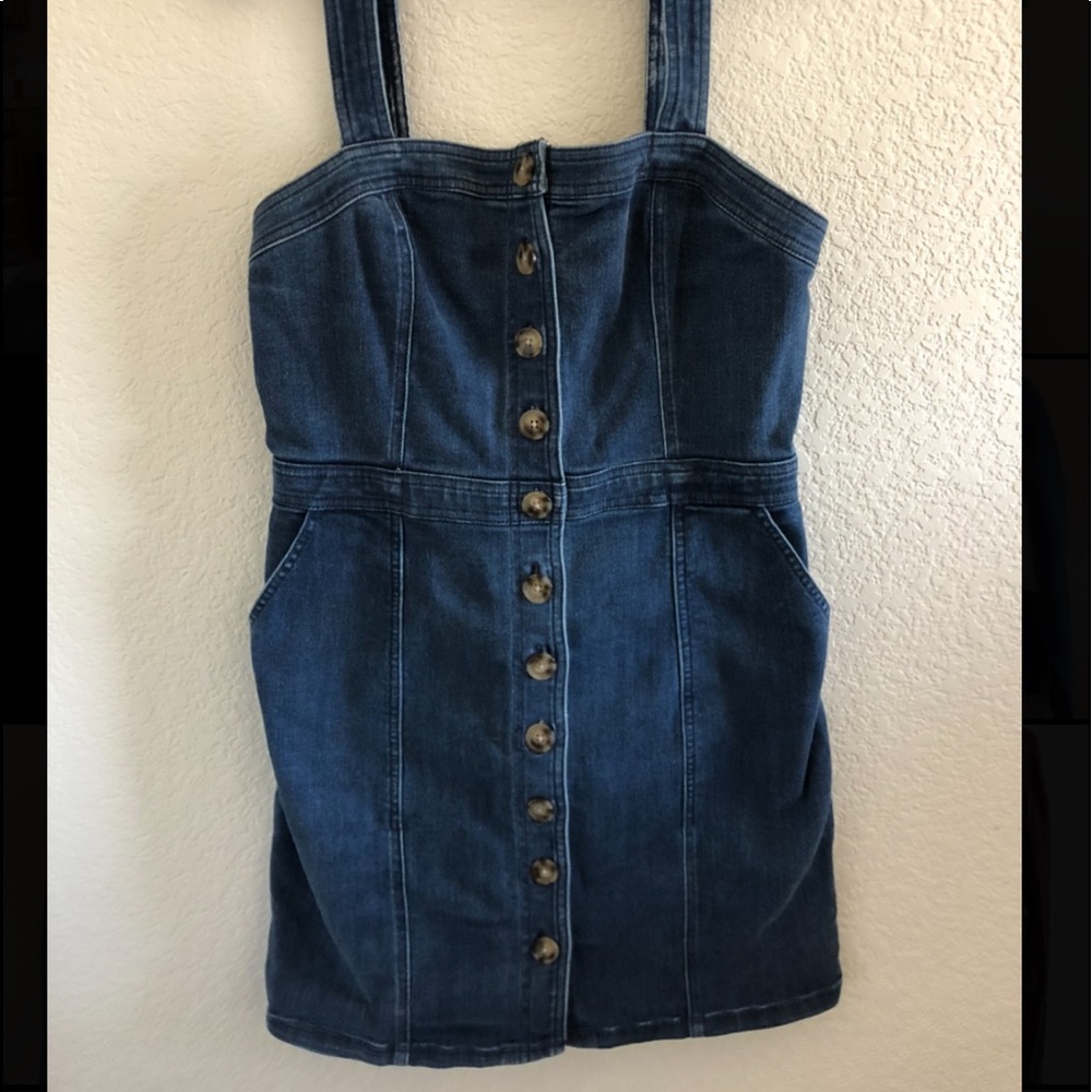 Denim mini dress